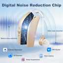 Hearing Aids, Hearing Aids for Seniors, Rechargeable, Volume Control, Hearing Amplifiers with Charging Case, Intelligent Noise Reduction, Design for Seniors & Adults with Hearing Loss