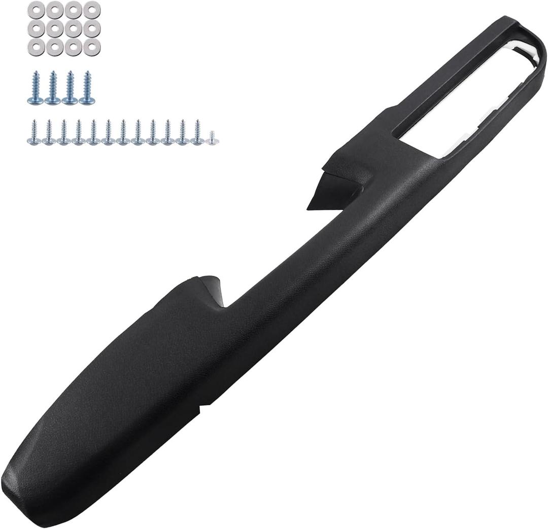 80994 Front Armrest Repair Driver Side with Door Release Handle (Left) 27inch Fit for Chevrolet Chevy Silverado GMC Sierra Tahoe Suburban Avalanche 2010-2014 Replace OE# 84127280 Black