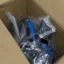 Folding Exercise Bike Pedal Exerciser Portable Desk Bike with LCD Display for Arms and Legs Workout (BLUE)