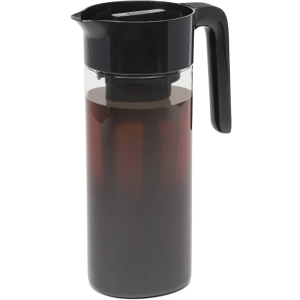 Goodful Cold Brew Iced Coffee Maker, Durable, Shatterproof Tritan Pitcher, Leak-Proof Lid, Large Capacity with Deluxe Stainless Steel Filter, 2.25-Quart, Black
