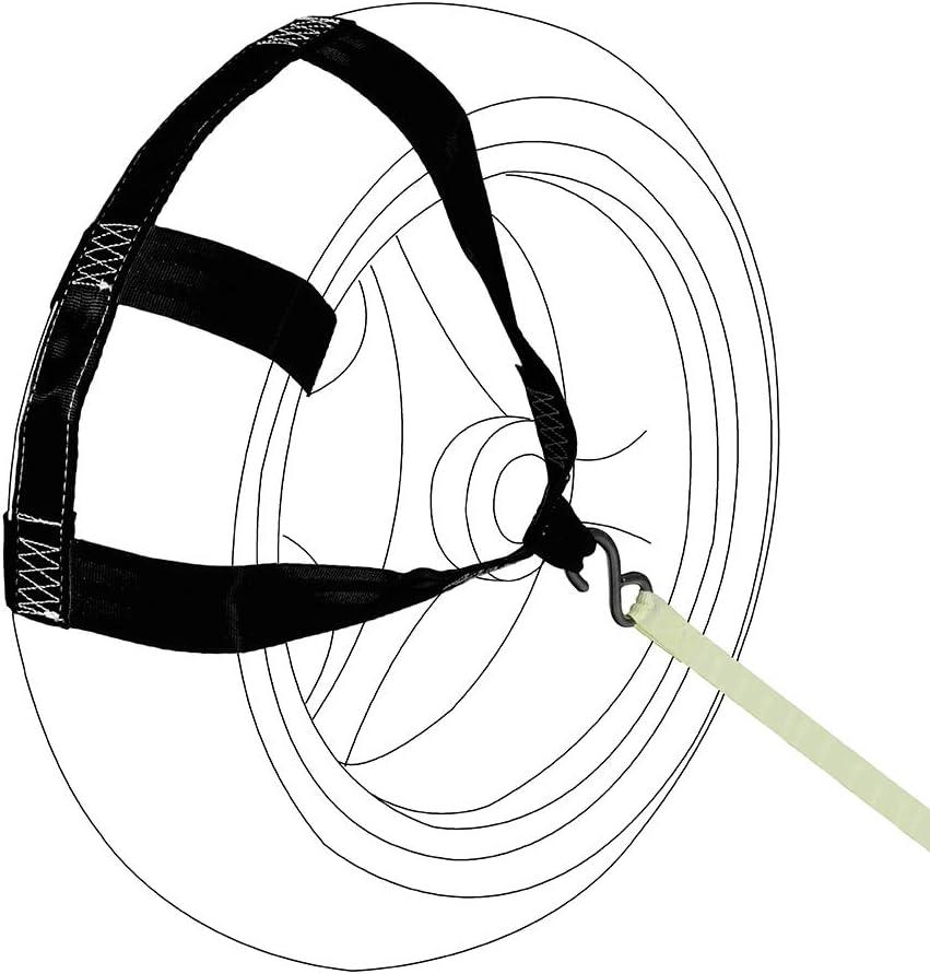 MOTO4U Universal Motorcycle Rear Wheel Tie Down Strap in Black