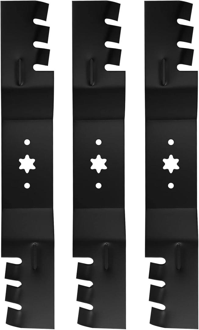 942-0677B Mulching Mower Blades for MTD Cub Cadet Craftsman 942-0677 742-0677 742-0677A 742-0677B 942-0677A 742-0677-X 742-0677A-X RZT S54 GT1554 GT1054 LGT1054 RZT54 GTX1054 54 inch Deck Pack of 3
