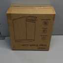 Cesun Small Bathroom Trash Can with Lid Soft Close, Step Pedal, 6 Liter / 1.6 Gallon Stainless Steel Slim Garbage Can for Bedroom, Diaper Waste Basket with Removable Inner Bucket (White)