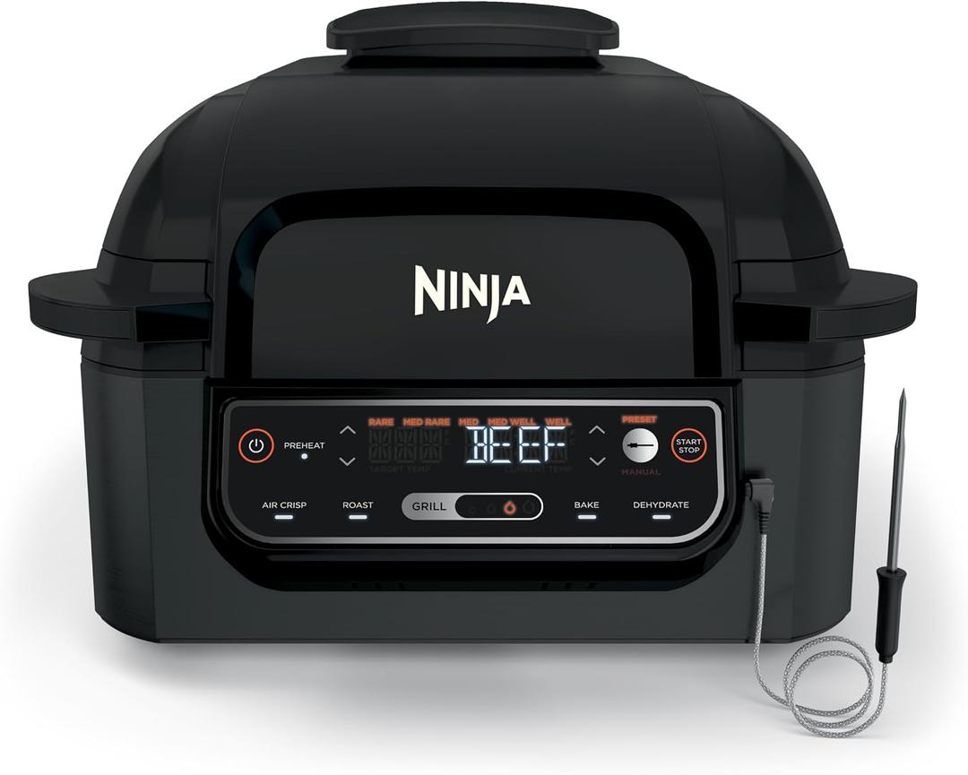 Ninja® Foodi® Smart 5-in-1 Indoor Grill & 4-qt Air Fryer, Black, LG451BK