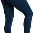 Women's Yoga Pants 7/8 High Waisted Workout Yoga Leggings for Women Butt Lifting Tummy Control Booty Tights (Large, Navy)