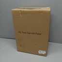 Yatmung Small Metal Trash Can with Lid - Dog Poop Trash Can Outside with Pedal - 10 Liters Pet Waste Container Outdoor - Plant-Styled Poop Bucket - 2.6 Gal Stainless Steel Garbage Bin - Black and Gold