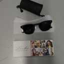 AEVOGUE Polarized Sunglasses For Women And Men Semi Rimless Frame Retro Sun Glasses AE0369 (All Black)