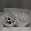 Cordless Table Lamps Rechargeable Set - 2 Pack Black 4000mAH Battery Operated Lamps for Decor, 3000K Stepless Dimming Touch Control Wireless Lamps for Bedroom, Dining Table, Living Room, White Shade