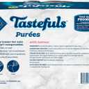 Blue Buffalo Tastefuls Purees Salmon Cat Food Topper, 3 oz, 12 ct | Resealable Twist Cap, Serve Over Food or as a Snack, Cat Food Complement (EXP 10/10/27)