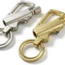 2 Pack Permanent Match Infinity Lighter, Permanent Match Infinity Lighter with Multitool Keychain Bottle Opener, Keychain Multitool for Camping & Hiking, Gift for Man (Gold and Grey)