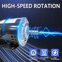 2HP Electric Single Phase Motor Electric AC Motor Air Compressor Motor, 56C Frame, 115V/230V, 60HZ, 1625RPM, 7/8" Shaft Diameter,1.9" Shaft Length, CW/CCW, UL Listed