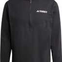 adidas Mens Terrex Multi Half-Zip Long Sleeve Hiking T-Shirt (XX-Large, Black)