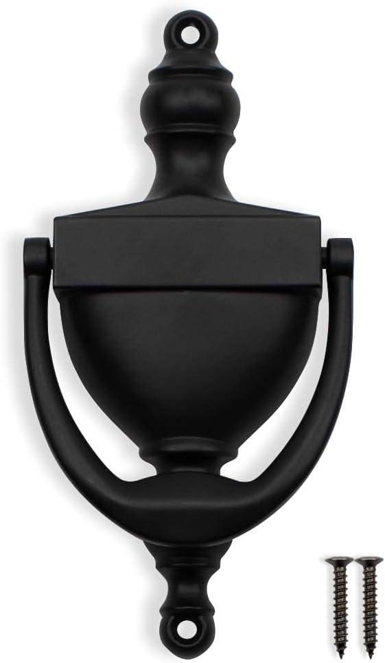 SANATO Black Door Knocker Hardware Door Knockers for Front Door, 6.2 inch Height (6.2" Height, Nickel)