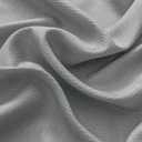 Home Queen Grey Waffle Bathroom Window Curtains, Short Water Repellent Rod Pocket for Small Kitchen Window, 30 W X 24 L Inch Each