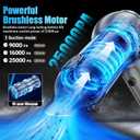 Brushless Handheld Car Vacuum Equipped with a one-Touch Window Breaker and Seatbelt Cutter 25000Pa Ultra-Strong Suction Ultra-Lightweight Mini Portable Vacuum Cleaner ，for Car，Pet Hair