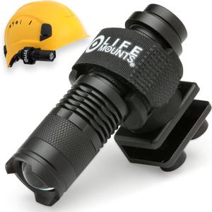 Firefighter Helmet Light - 3.5 in x 1.5 in, White LED - Hard Hat LED Light Mount - 360 Degree Rotation - Weatherproof & Shock-Proof - Quick Detach for Handheld Use
