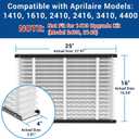 2 Pack, 410 Replacement Air Filter, Nominal Size: 16x25x4, Actual Size: 16.04"x27.91"x3.91" HVAC Furnace Filter, Compatible with AprilAire Models 1410, 1610, 2410, 2416, 3410, 4400, MERV 11