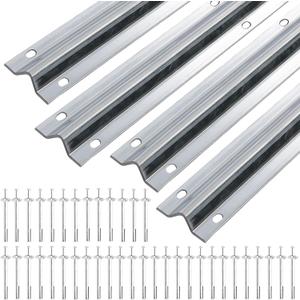 24 Ft V-Track Galvanized Inverted V Track for 1'' OD V-Groove Sliding Gate Rollers Driveway Gate with Hammer Drive in Anchors, Heavy Duty Sliding Driveway Gate Track
