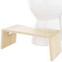Squatty Potty Oslo Oak Folding Toilet Stool Compact, Stylish, and Space-Saving Design for Better Bathroom Posture, Durable Oak, No Assembly Required, 7''