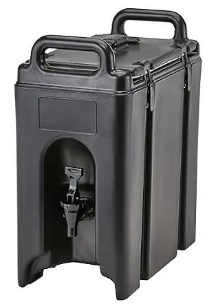 Cambro 250LCD131 Camtainer 2.5 Gallon Dark Brown Insulated Beverage Dispenser Black