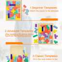 Dementia Activities for Seniors Wooden Tiles Gifts Geometric Cognitive Products & Training Easy Memory for Alzheimer's Elderly Cognitive Craft Gifts