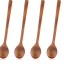 4pcs Small Wooden Spoons, 6.7 Inch Smooth Honey Spoon Mini Wood Teaspoon Dessert Table Spoons Sets for Cooking Serving Eating Stirring Coffee Tea Honey Sugar Soup Jar Condiment Kitchen Utensils