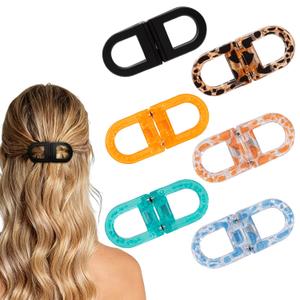 Sunolga Magnetic Hair Clips, Decorative Strong Hold No-Slip Claw Clips, 6pcs DIY Cute Magnetic Seamless Hairstyling Accessories for Easy Half-Up Hairstyles, Lightweight Hairclips Suit All Hair Types