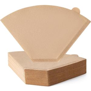 Coffee Filters, #4 Cone Coffee Filter 100 Count, Unbleached Natural Paper Filter 8-12 Cup, Disposable for Pour Over and Drip Coffee Maker