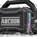 Speakers Bluetooth Wireless: 80W(Peak) Loud Speaker with Bass, 20H Playtime, IPX6 Waterproof, Large Jobsite Speakers for Work, Outdoor, Workshop, Garage, Portable Speaker with TWS (Black)