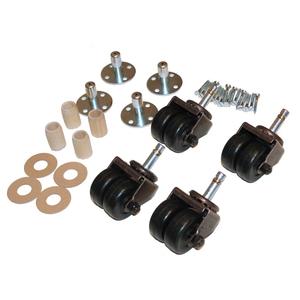 Upright Piano Wheels Casters - Set of 4 - Dual Rubber Wheels