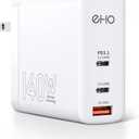 EHO 140W USB C Wall Charger for MacBook Pro 16", PD 3.1 3-Port GaN III USB C Power Adapter 45W PPS Super Fast Charging Travel Charger Compatible wLaptops, MacBook ProAir, iPhone, Samsung