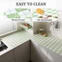 MIAONET Sage Green Shelf Liner for Kitchen Cabinets Non-Adhesive Non-Slip Drawer Liners for Dresser, 12" x 120" Waterproof Washable Paper, Durable Protector Mat for Pantry Shelves Cupboards