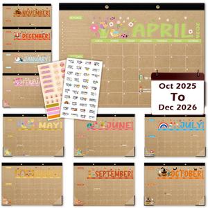 Large Teacher Desk Calendar 2026-2027 Monthly Office Desktop Calendar 18 Month January 2026-June 2027 With Holiday Desk Planner Stickers 1711 Inches for Classroom Home