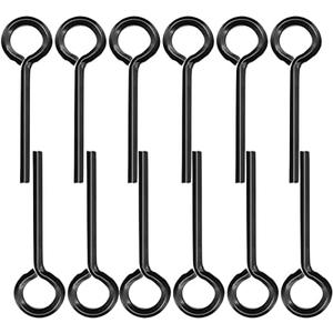 Seamaka 12PCS 5/32” Standard Hex Dogging Key with Full Loop（Black）,Metal Wrench Door Key for Push Bar Panic Exit Devices