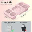 Heart Topper Tray for Bogg Bag Tote Large, Waterproof EVA Table Top Organizer Lid with Cup Holder, Snack, Phone & Drink Holders for Beach, Pool, Picnic, Travel (Pink)