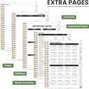 2026 Planner, Weekly and Monthly Planner for Women, January 2026 - December 2026, Hardcover 2026 Calendar Planner Book with Tabs, Inner Pocket, Spiral Bound, Perfect for Office Home School Supplies - A5 (6.3" x 8.5"), Spring Flowers