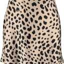 Women's A Line Silk Mini Skirt High Waisted Short Skirts