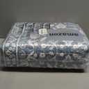 Vintage 2.6x10 Hallway Runner, Blue and White Washable Non-Slip Long Hallway Carpet, Super Soft Kitchen Runner, Print Faux Wool Floral Thin Carpet for Entryway