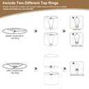 Beige Drum Lamp Shade, 13" Top x 13" Bottom x 10" High, Two Different Top Rings (Spider and UNO Fitter), Lamp Shade for Table Lamps Floor Lamps, Natural Linen Lampshade Replacement, Assembly Required