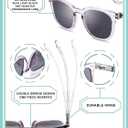 LianSan Bifocal Reading Sunglasses for Women Stylish UV Protection Sun Readers with Spring Hinge Top Clear Eyeglasses