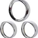 7 Inch Harley Chrome Visor Style Headlamp Trim Rings, 4.5 Inch Auxiliary Passing Lights for FLHR Road King 1994-2013, FLD 2012-2016, Touring 83-13, Trike2008-2013, FL Softail 1986-2017