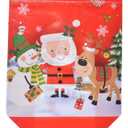 Santa Claus Snowman Deer Reusable Christmas Bag-Red