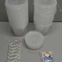 Bekith 60 PCS Mini Plastic Buckets with Lids and Handles, 10 oz Containers Small Clear Buckets for DIY Art Craft, Small Tools, Candy, Beads, Part Material