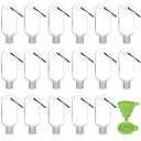 Abodhu 30Pcs Empty Hand Sanitizer Travel Bottles with Keychain 2.03oz/60ml Portable Clear Leakproof Portable Refillable Plastic Squeeze Containers