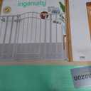 Ingenuity Decorative Extra Tall Baby Gate & Dog Gate, 28.5"-48" Wide, 36" Tall, Hardware or Pressure Mounted, Install on Top or Bottom of Stairs, Banister, or Doorway - White
