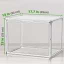 XXX-Large Extra Large Acrylic Display Case 17''x13''x13'' Transparent Shoe Display Case Sneaker Bag Organizer Clear Stackable Boot & Shoe Boxes Large Showcase for Helmet, Handbag, Figures Collectibles