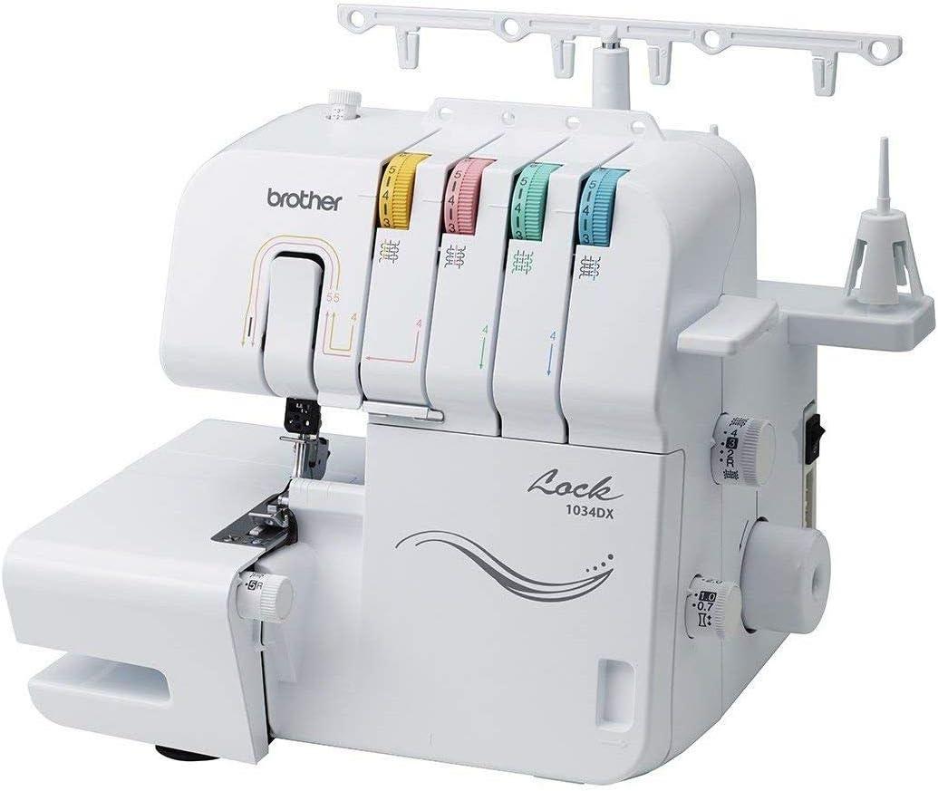 Brother Serger, 1034DX, Durable Metal frame Overlock Machine 1,300 Stitches Per Minute, Trim Trap, 3 Accessory Feet and Protective Cover Included