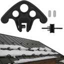 50 Pack Snow Guards for Metal Roofs, Plastic Roof Ice Guard for Standing Seam Metal Roofing, Stops Roof Snow from Breaking Up (Includes Set Screws)