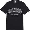 Los Angeles - California - Throwback Design - Classic Comfort Colors Adult Heavyweight T-shirt (Small, Black)