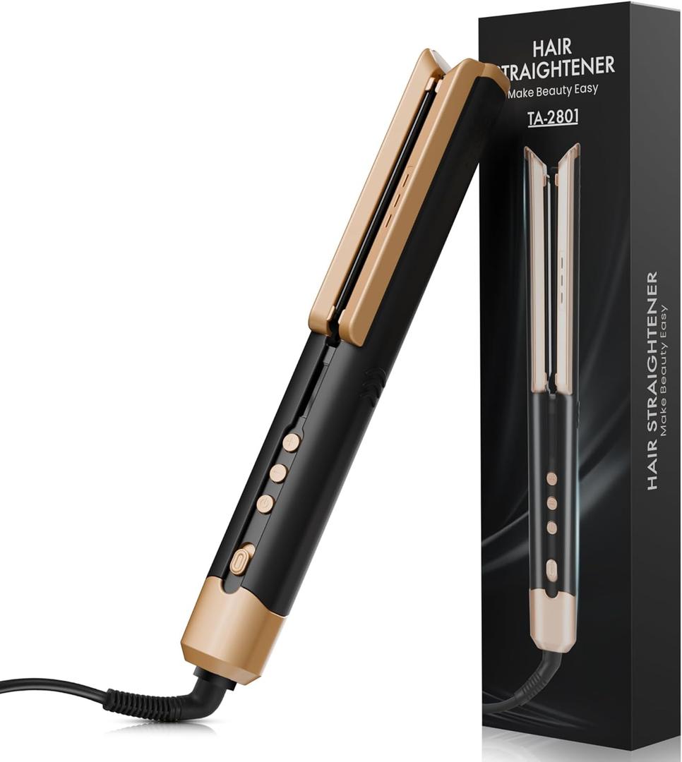 Hair Straightener Flat Iron, 1 3/4" Wide Ceramic Plates Ionic Dual Voltage Straightener for Thick Hair Women, 210-450 Fast Heating for Shiny and Smooth Results